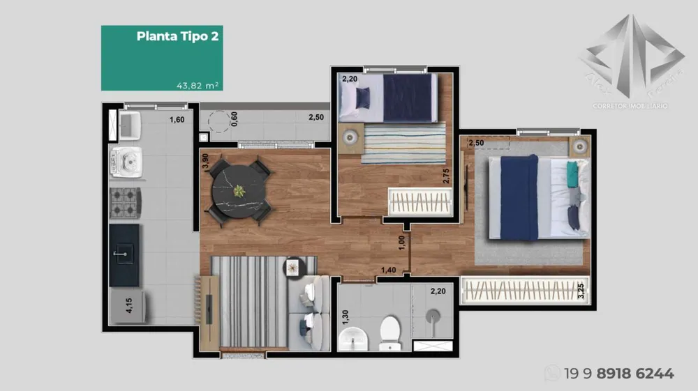 Apartamento, 2 quartos - Foto 3