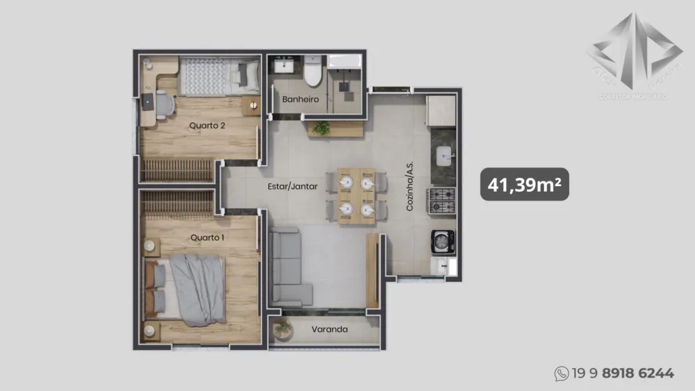 Apartamento, 2 quartos - Foto 4