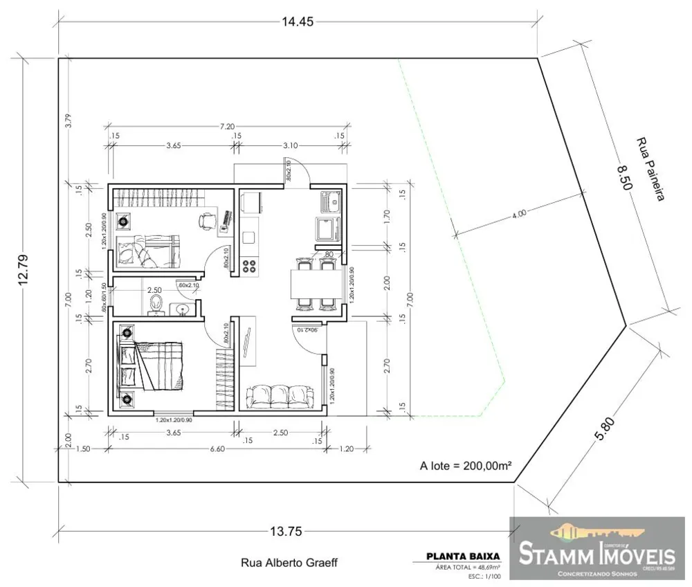 Casa, 2 quartos - Foto 1