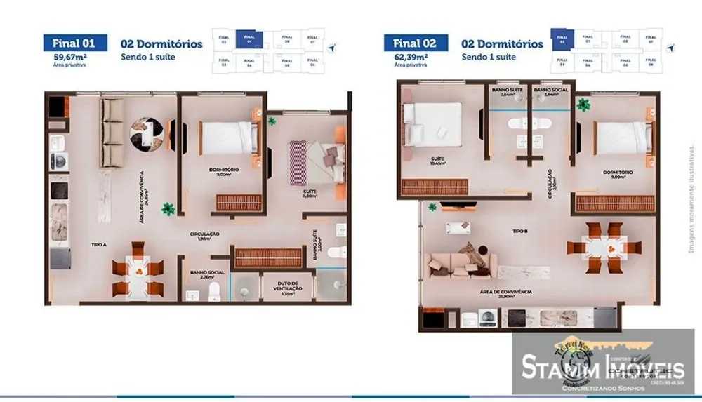 Apartamento, 2 quartos, 62 m² - Foto 10