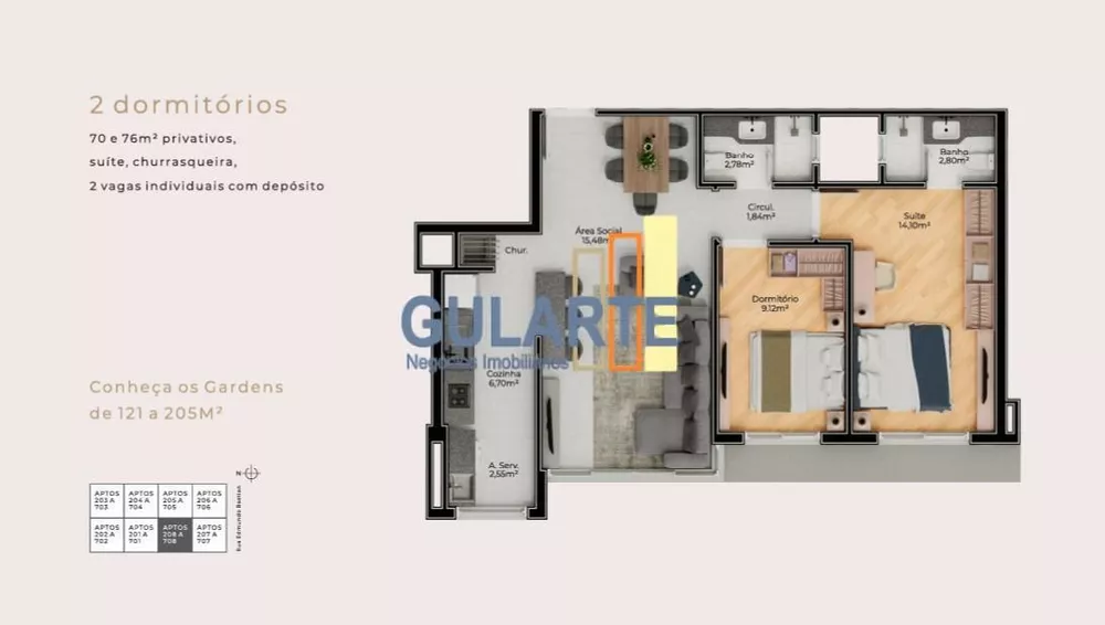 Apartamento, 3 quartos - Foto 2