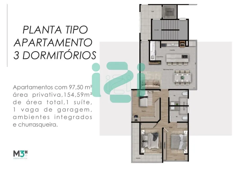 Apartamento, 2 quartos, 267 m² - Foto 2