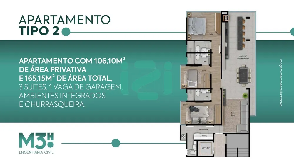 Apartamento, 106 m² - Foto 3