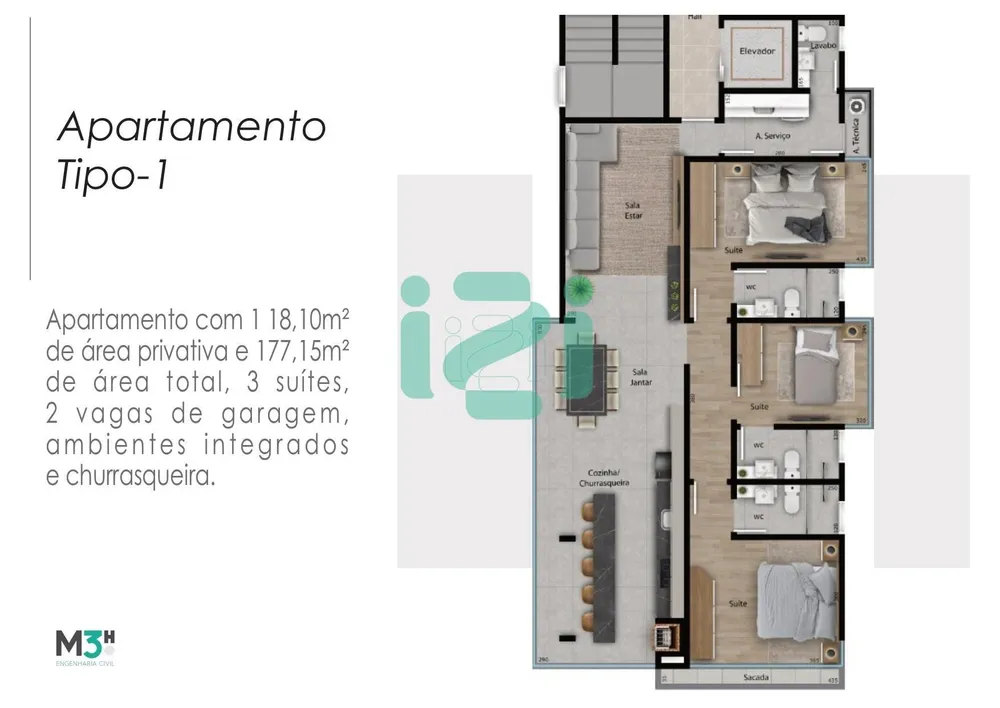 Apartamento, 3 quartos, 165 m² - Foto 8