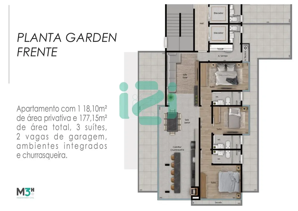 Apartamento, 3 quartos, 165 m² - Foto 4