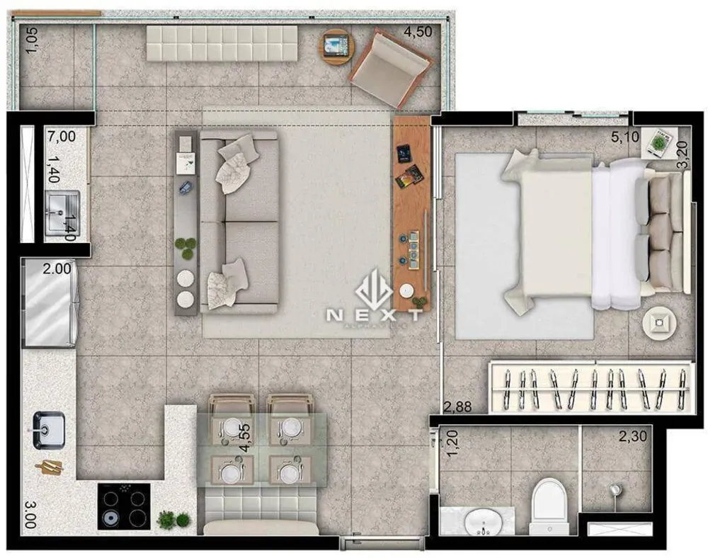Apartamento, 1 quarto, 40 m² - Foto 7