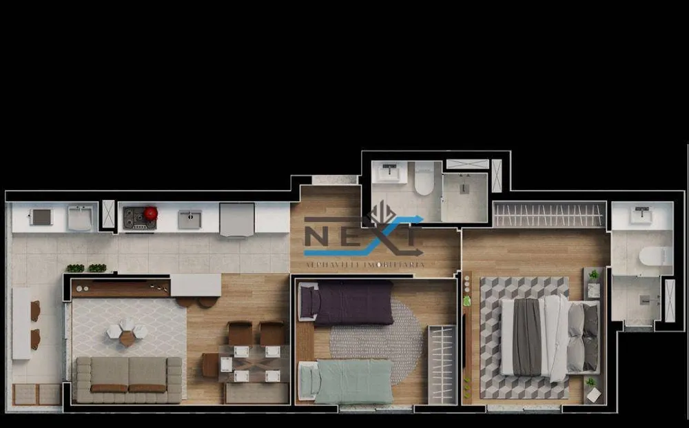 Apartamento, 2 quartos, 58 m² - Foto 1