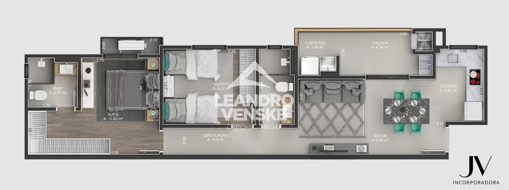 Apartamento, 2 quartos, 63 m² - Foto 4
