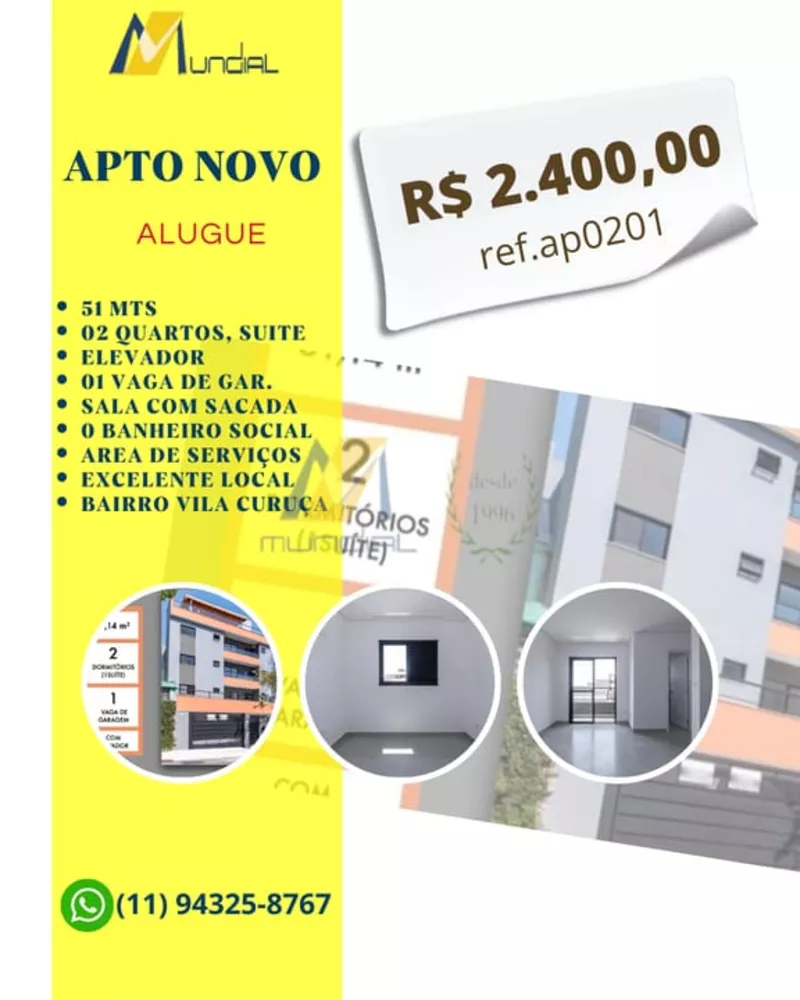 Apartamento para alugar com 2 quartos, 51m² - Foto 1