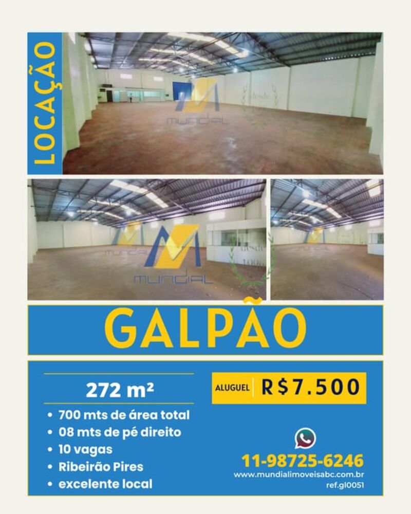 Depósito-Galpão, 272 m² - Foto 1