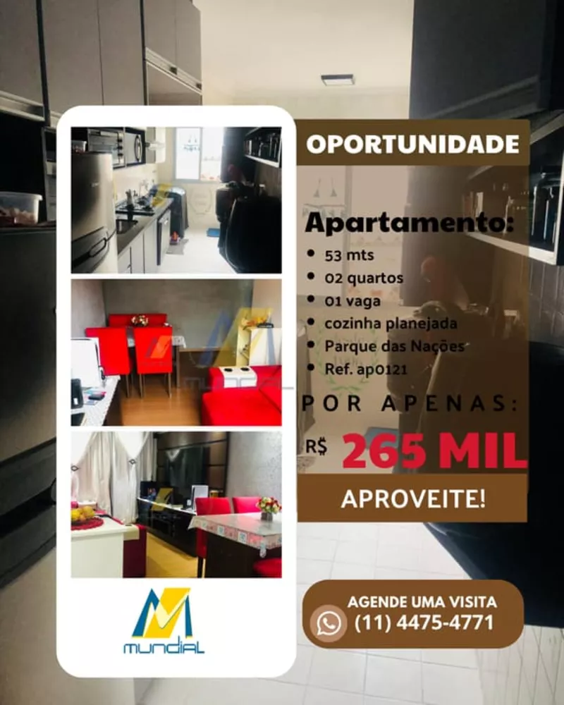 Apartamento à venda com 2 quartos, 53m² - Foto 1