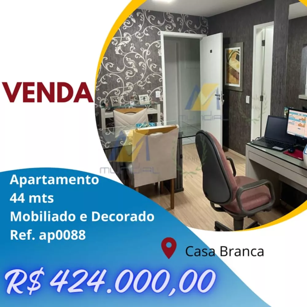 Apartamento à venda com 1 quarto, 44m² - Foto 1