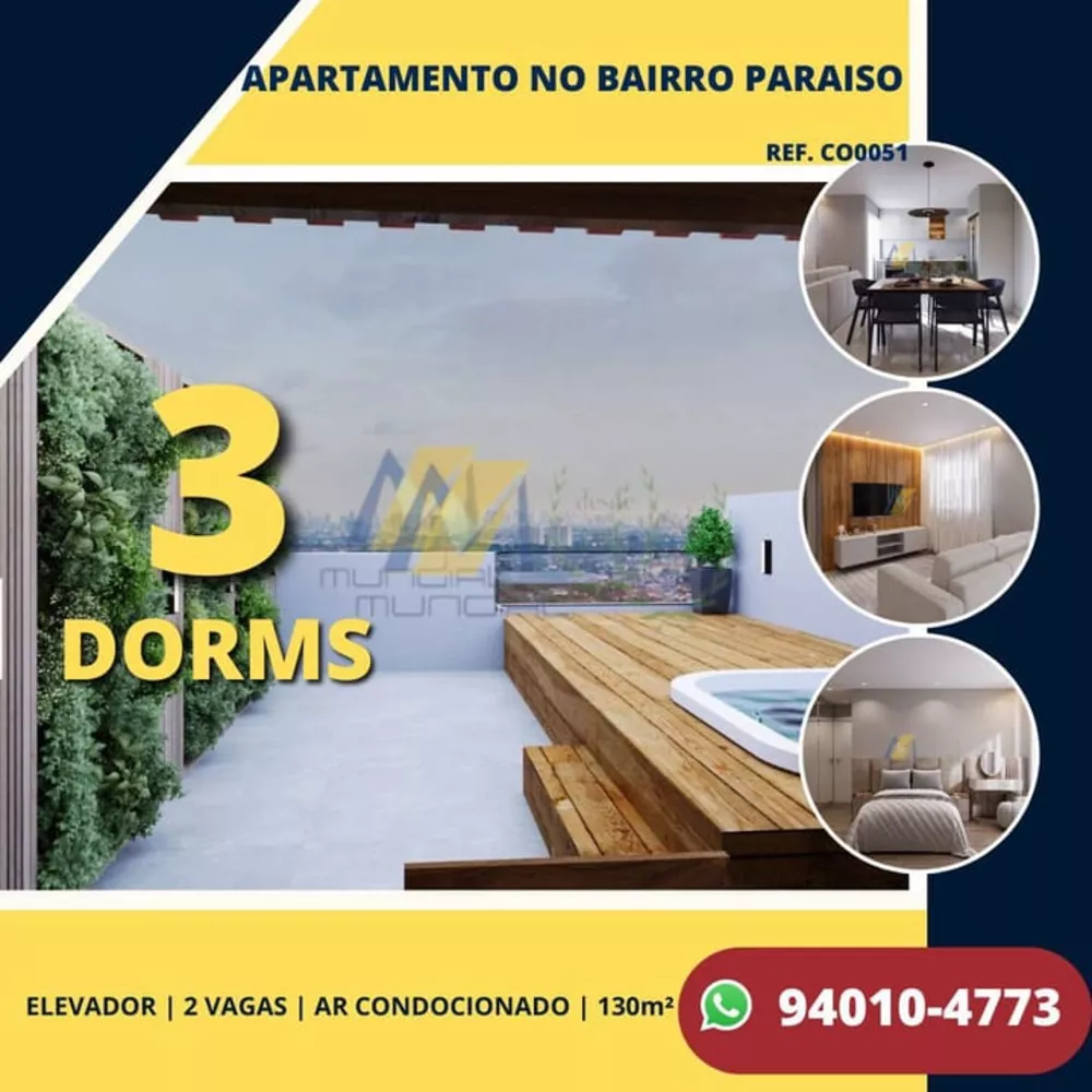 Apartamento à venda com 3 quartos, 130m² - Foto 1