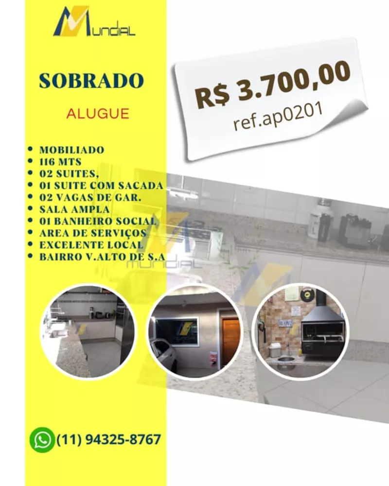 Casa para alugar com 2 quartos, 116m² - Foto 1