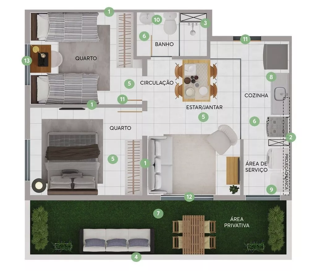 Apartamento, 2 quartos, 40 m² - Foto 11