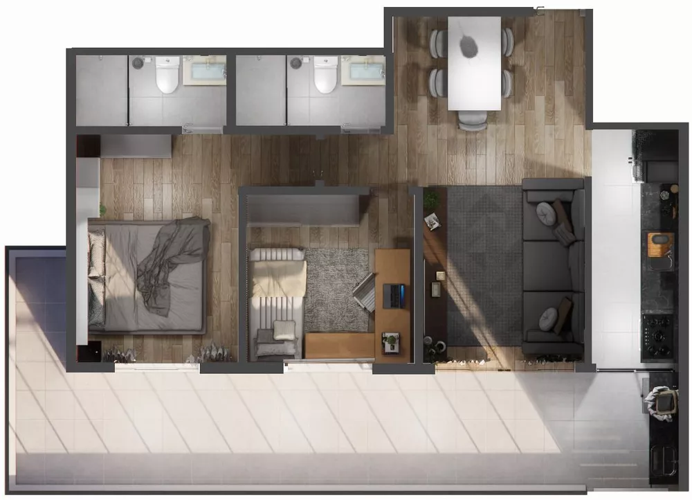Apartamento, 1 quarto, 56 m² - Foto 15