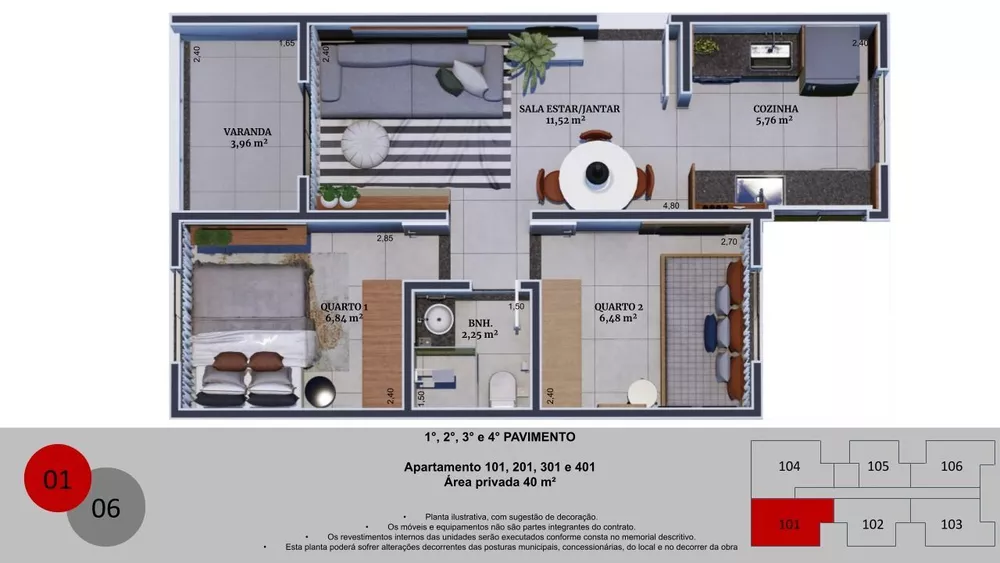 Apartamento, 2 quartos, 44 m² - Foto 29