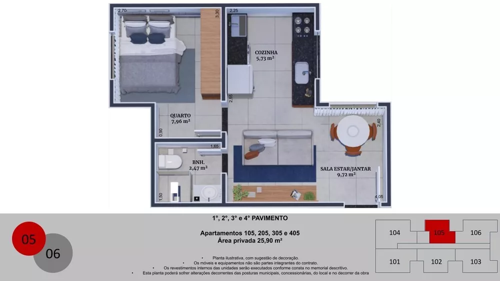 Apartamento, 2 quartos, 44 m² - Foto 20