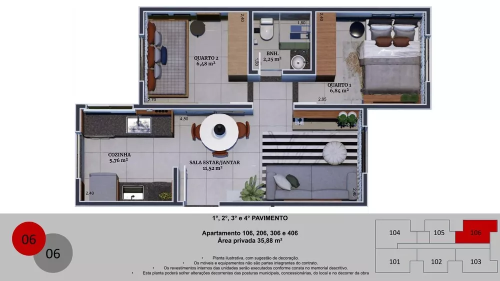 Apartamento, 2 quartos, 44 m² - Foto 24