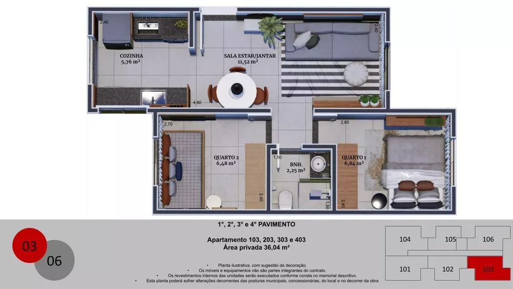 Apartamento, 2 quartos, 44 m² - Foto 18