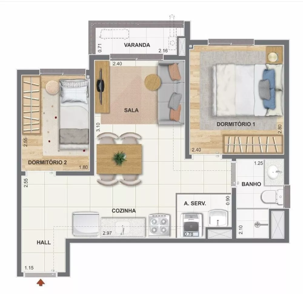 Apartamento, 1 quarto - Foto 18