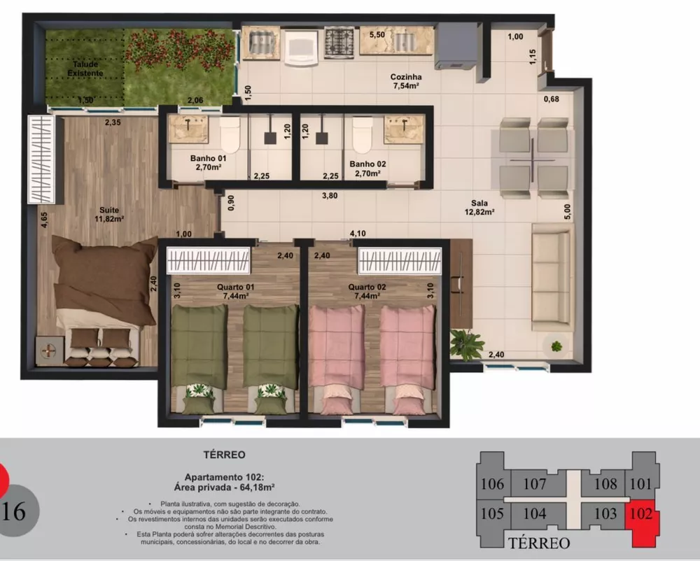 Apartamento, 2 quartos, 65 m² - Foto 8