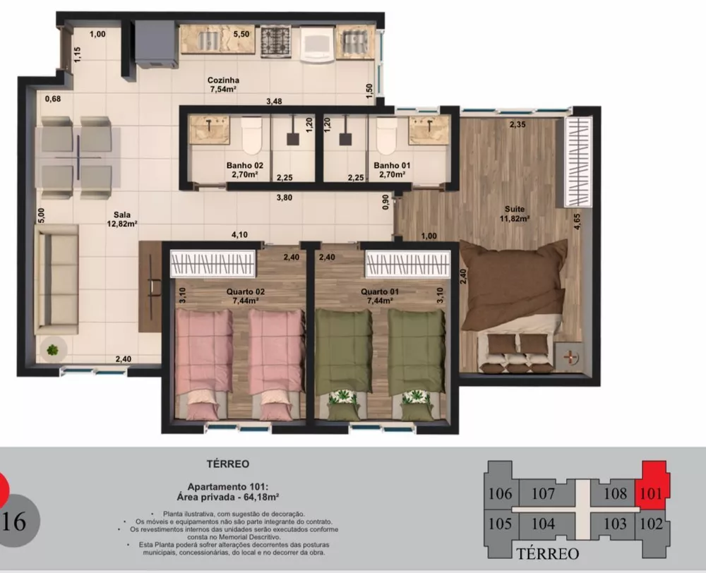 Apartamento, 2 quartos, 65 m² - Foto 4