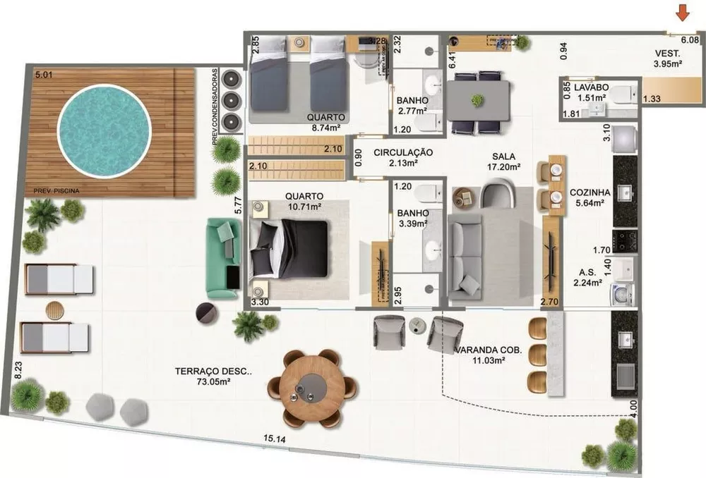 Apartamento, 1 quarto - Foto 7