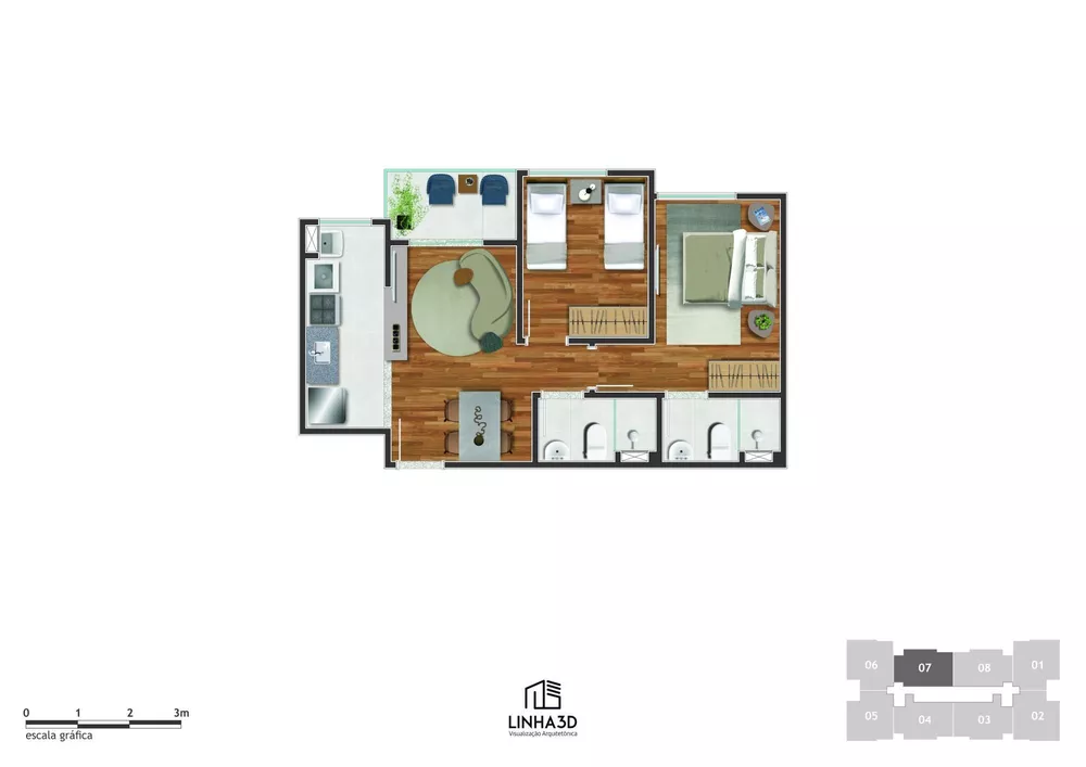 Apartamento, 2 quartos, 53 m² - Foto 17