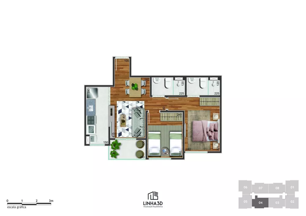Apartamento, 2 quartos, 53 m² - Foto 8
