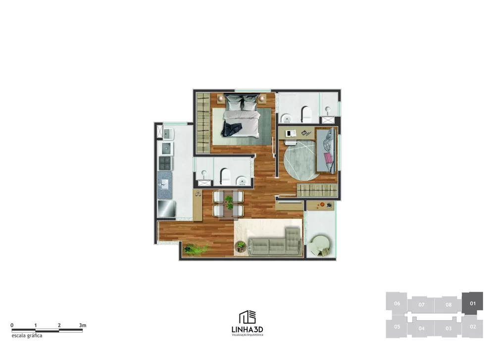 Apartamento, 2 quartos, 53 m² - Foto 10