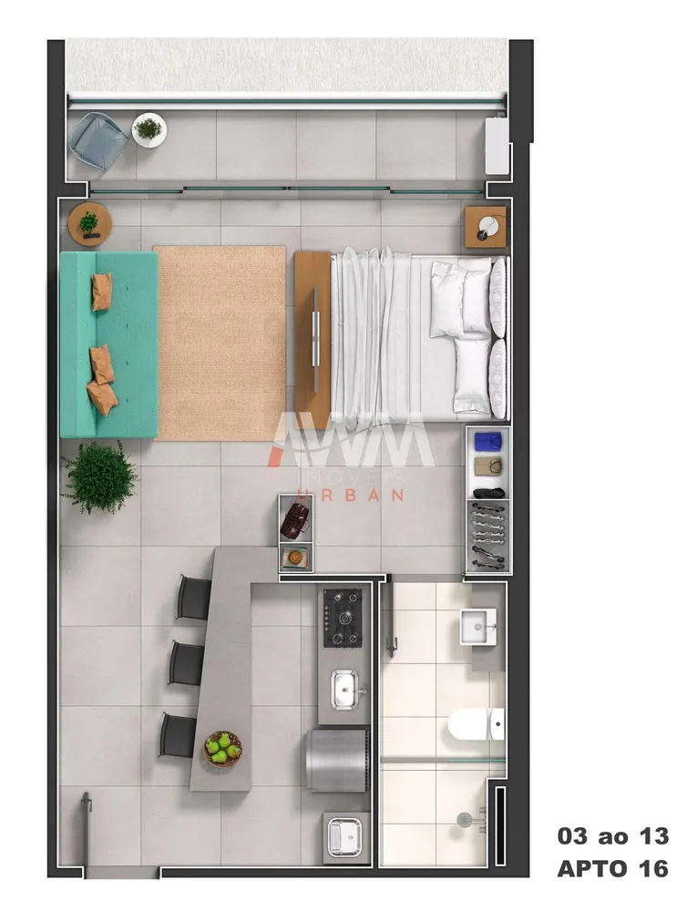 Apartamento, 1 quarto, 47 m² - Foto 4