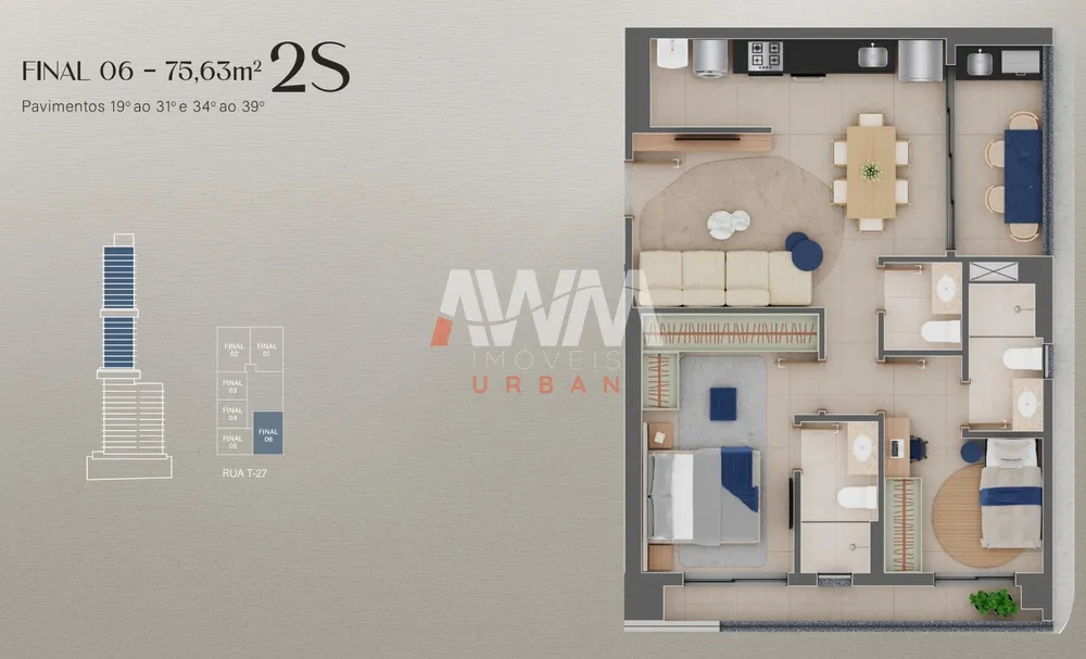 Apartamento, 2 quartos, 80 m² - Foto 3