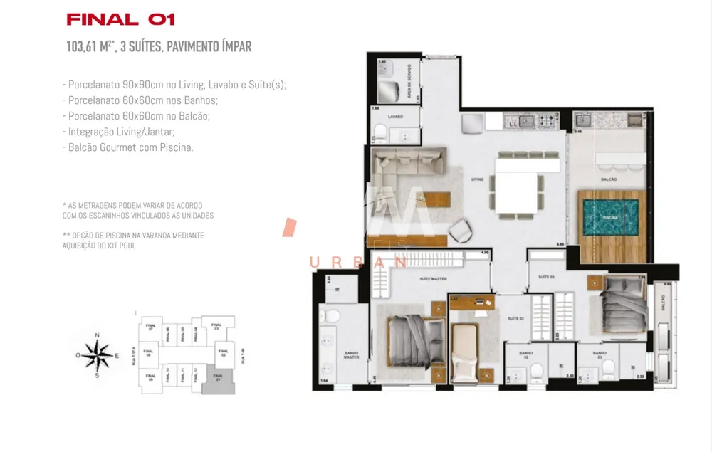 Apartamento, 3 quartos, 93 m² - Foto 3
