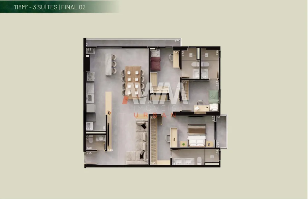 Apartamento, 3 quartos, 118 m² - Foto 4
