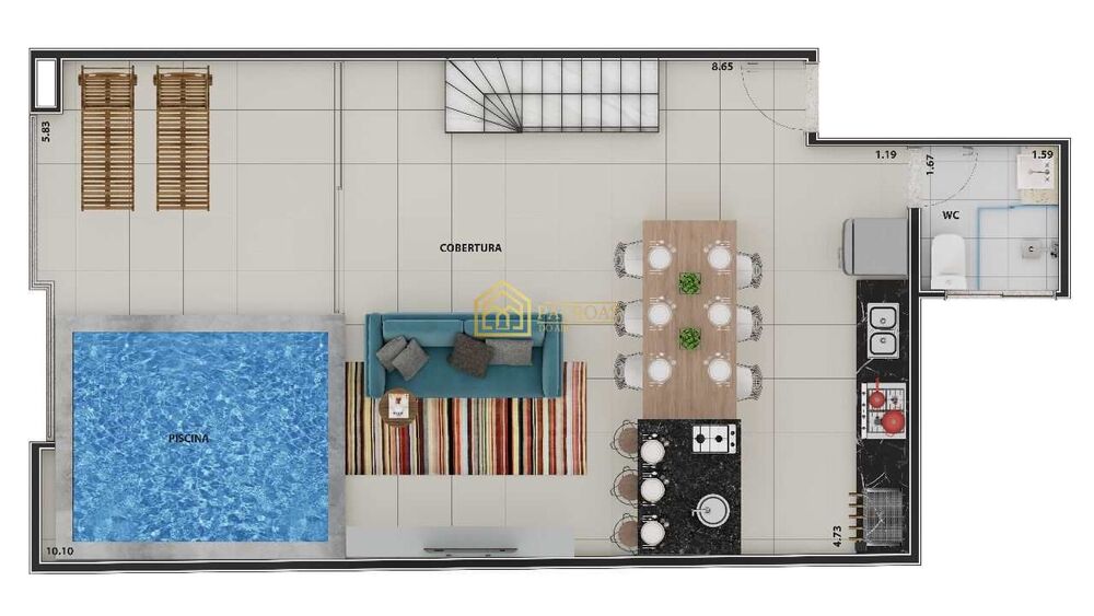 Cobertura, 2 quartos, 126 m² - Foto 7