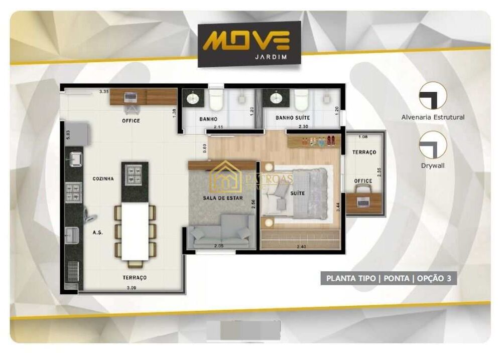 Apartamento, 2 quartos, 44 m² - Foto 2