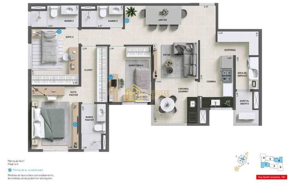 Apartamento, 3 quartos, 93 m² - Foto 11