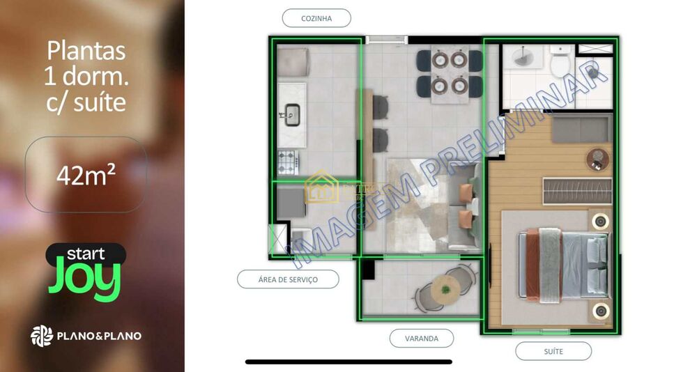 Apartamento, 1 quarto, 42 m² - Foto 4