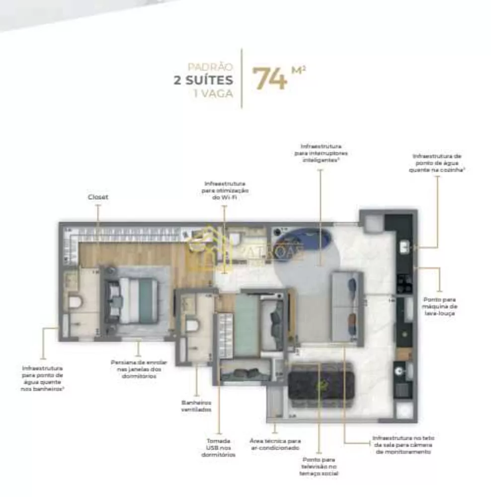 Apartamento, 2 quartos, 75 m² - Foto 8