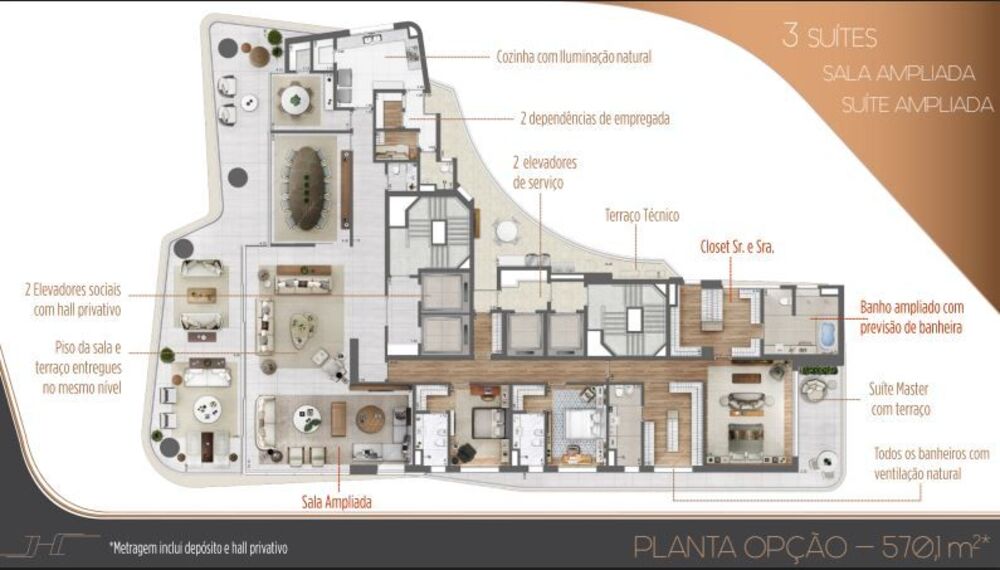 Apartamento, 4 quartos, 570 m² - Foto 1