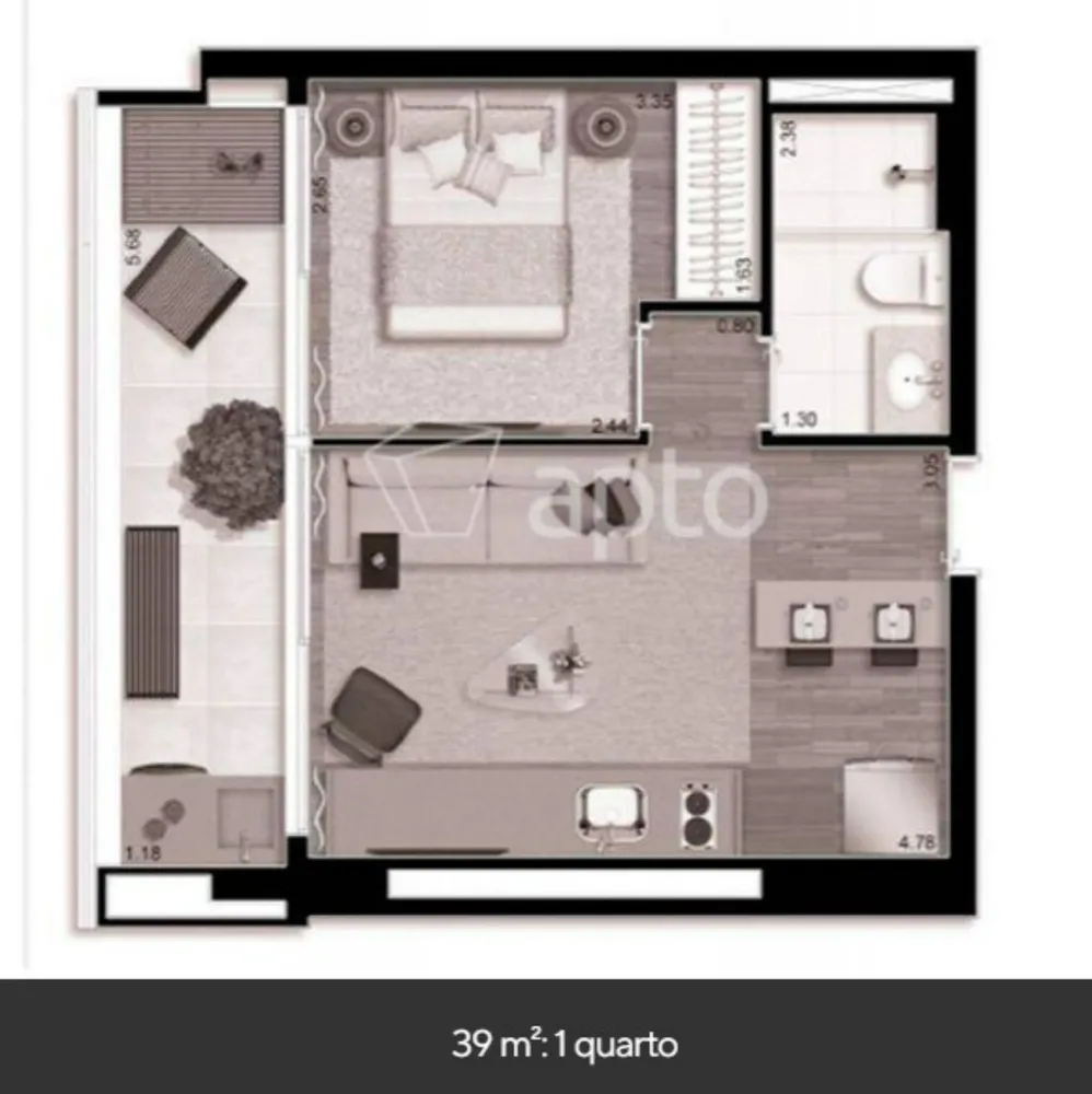 Apartamento, 1 quarto, 30 m² - Foto 7