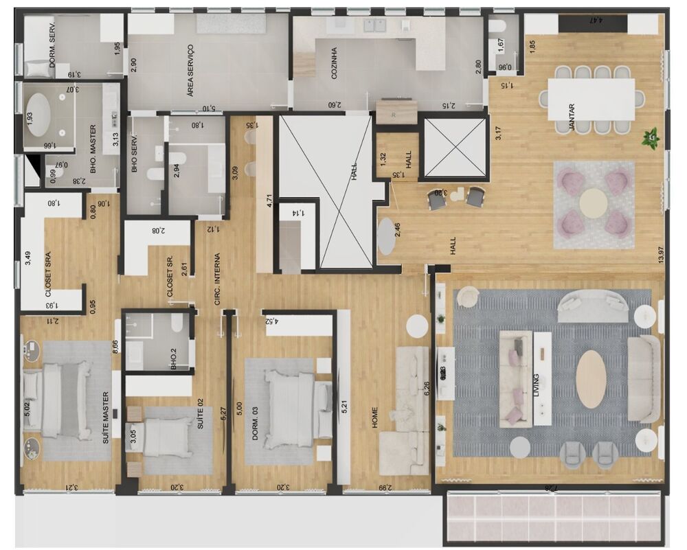 Apartamento, 3 quartos, 306 m² - Foto 2