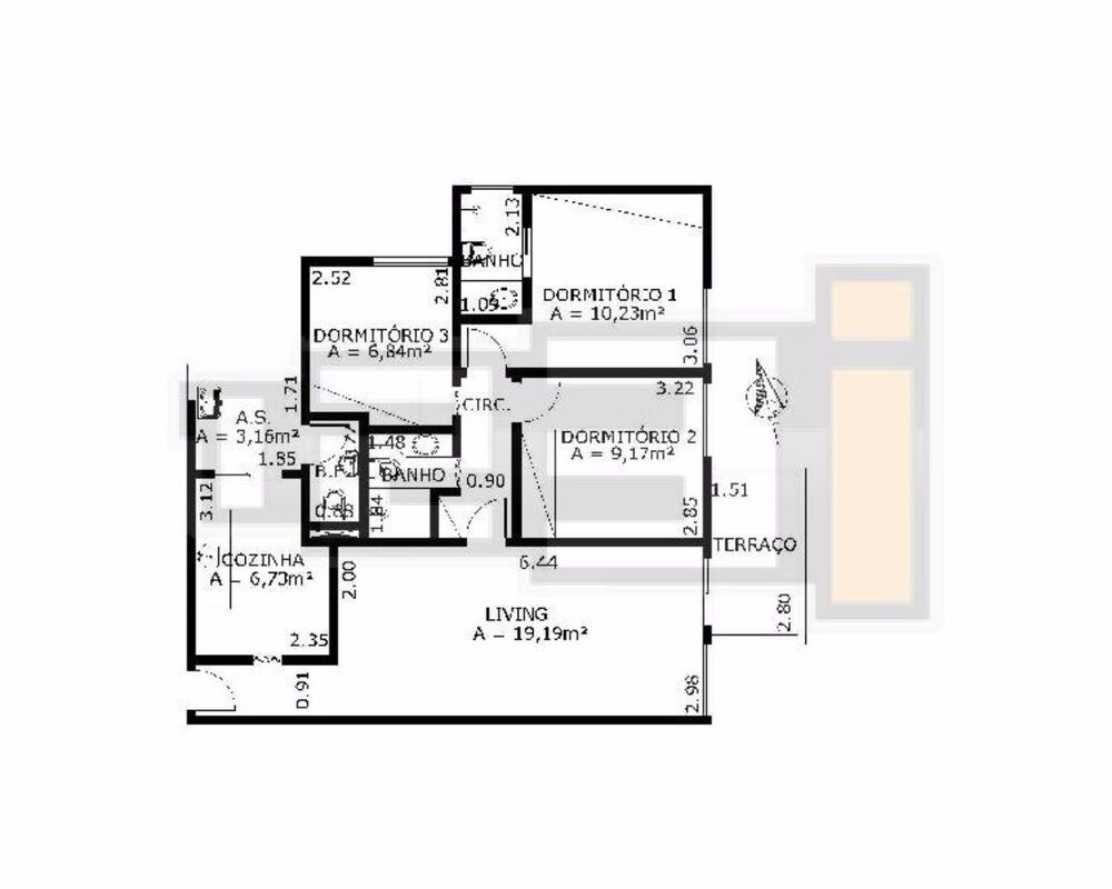 Apartamento, 3 quartos, 83 m² - Foto 2