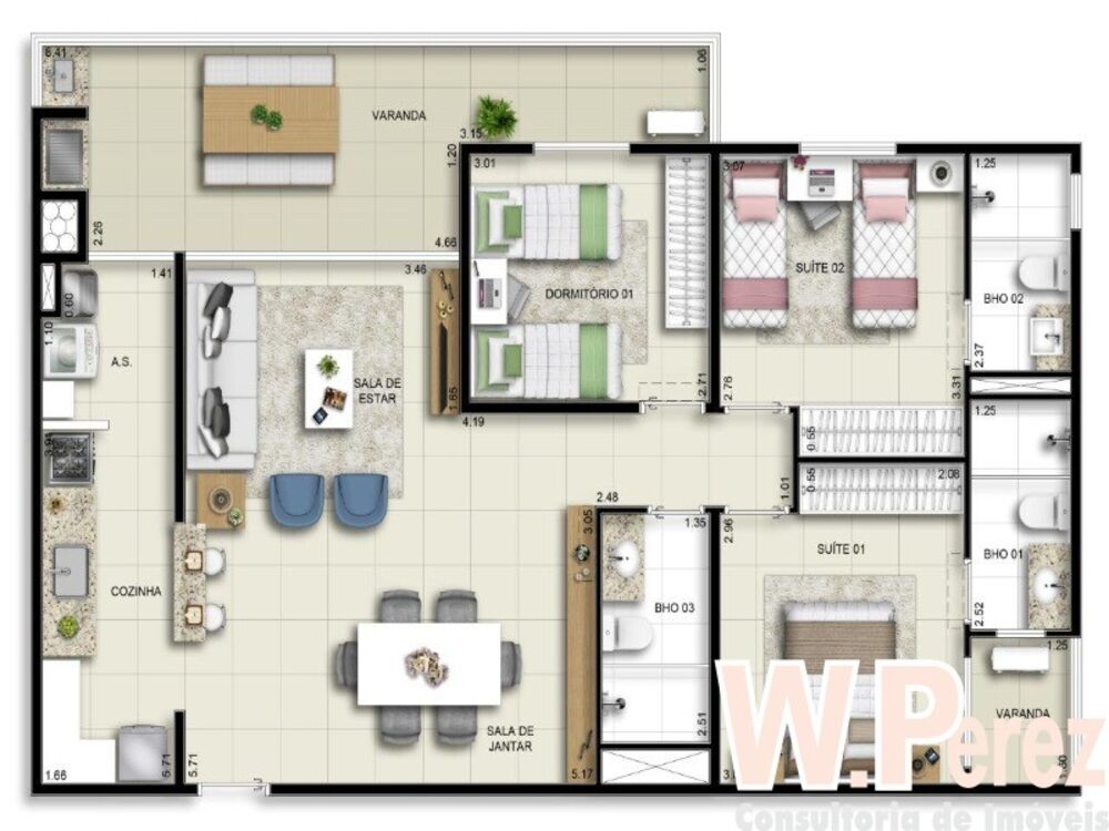 Cobertura, 3 quartos, 194 m² - Foto 10
