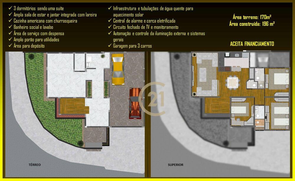 Sobrado, 3 quartos, 196 m² - Foto 1