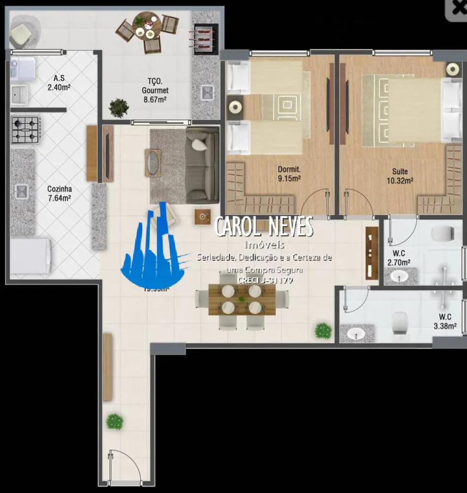 Apartamento, 2 quartos - Foto 2
