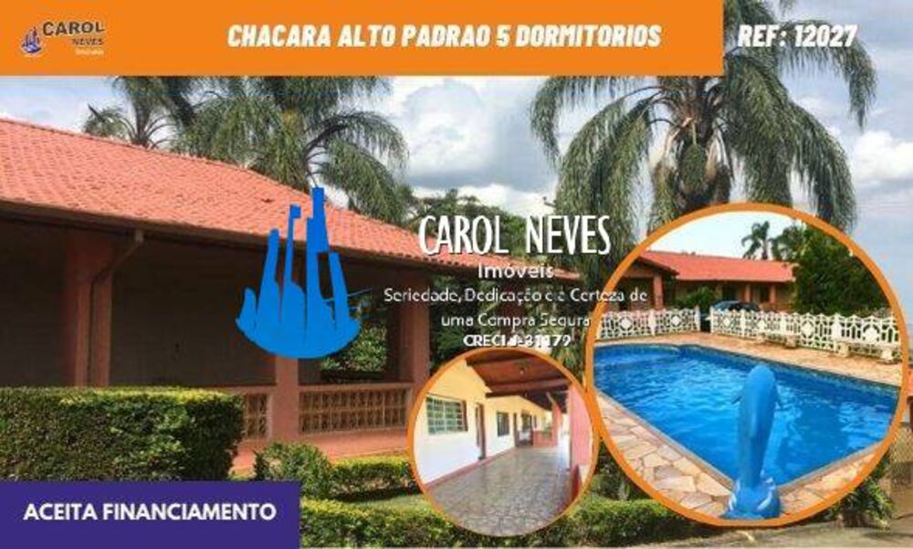Chácara à venda com 5 quartos - Foto 1