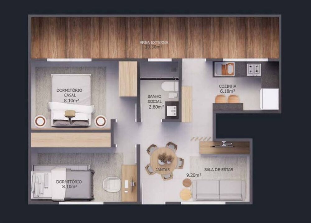 Casa, 2 quartos, 40 m² - Foto 1