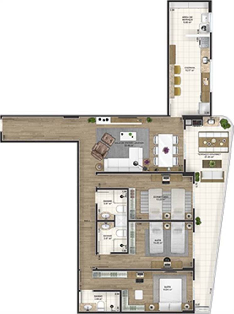 Apartamento, 3 quartos, 139 m² - Foto 12